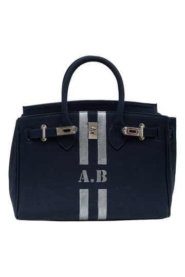 Mini Lacivert Canvas Çanta